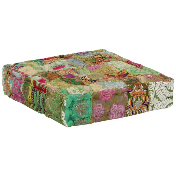 Lapitehnikas käsitöö-tumba tikanditega, 100% puuvill, mitmevärviline, 50 x 50 x 12 cm – 7