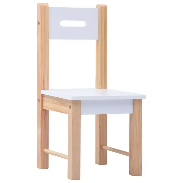 Laste laud ja 2 tooli komplekt kriiditahvliga, hoiuruumiga, MDF ja männipuit, valge ja puidutooni, laud 90 x 60 x 51 cm – 12