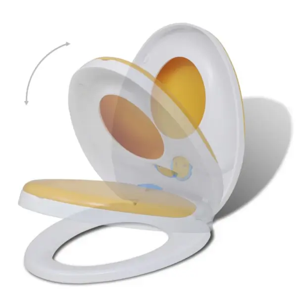Vaikselt sulguvad laste prill-lauad, 2 tk, plast, valge/kollane, 48,5 x 36,5 cm – 2
