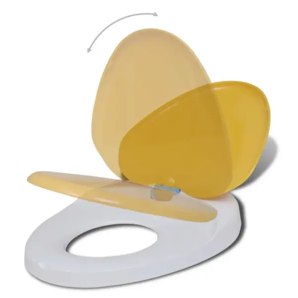 Vaikselt sulguvad laste prill-lauad, 2 tk, plast, valge/kollane, 48,5 x 36,5 cm – 3