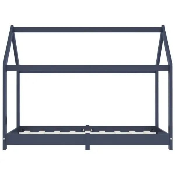 Laste puumaja stiilis voodiraam, hall männipuit, 80 x 160 cm – 4