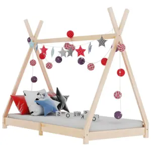 Laste tipi voodiraam männipuidust, liistpõhjaga, 70 x 140 cm
