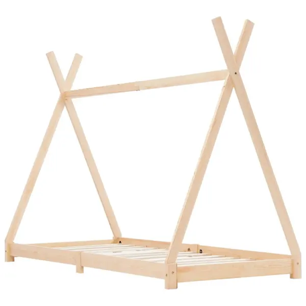 Laste tipi voodiraam männipuidust, liistpõhjaga, 70 x 140 cm – 2