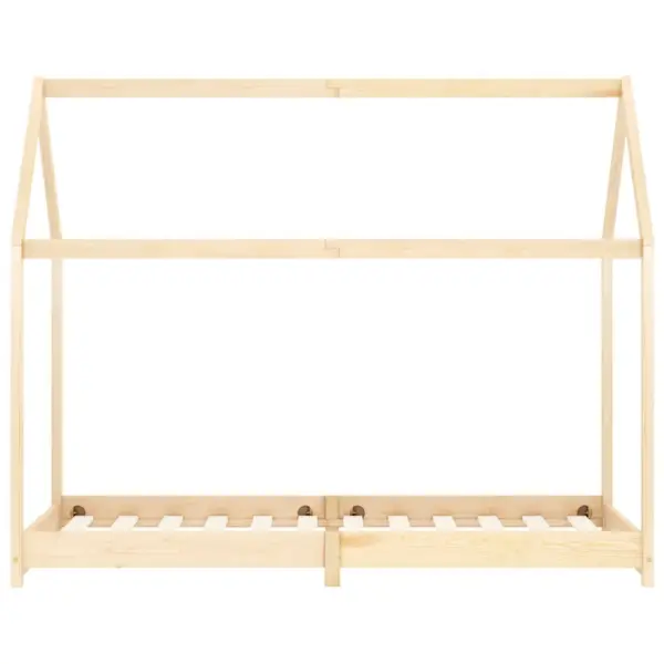 Lastevoodi raam puumaja stiilis, männipuit, liistpõhjaga, 90 x 200 cm – 3