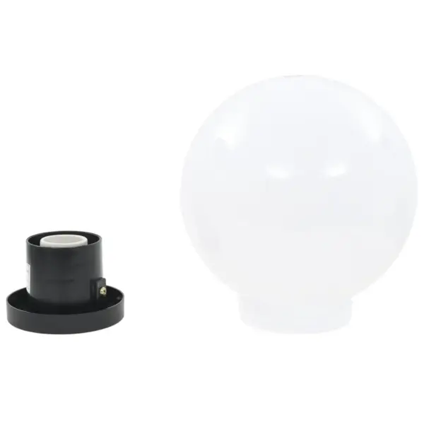 Kerakujulised LED aialambid, 20 cm, valge PMMA, 4 tk, E27, IP44 – 5
