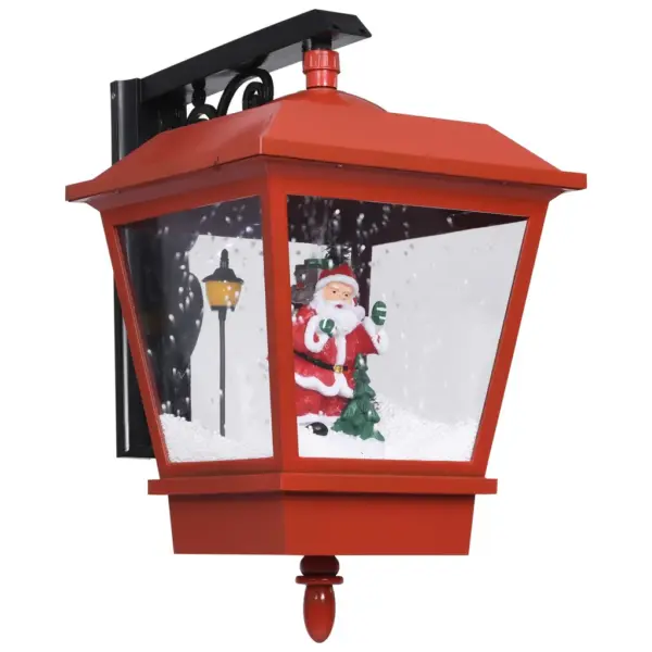 LED jõulu seinalamp lumesaju ja jõuluvanaga, punane-must, 40 x 27 x 45 cm – 2
