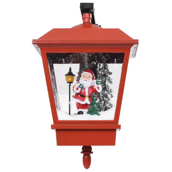 LED jõulu seinalamp lumesaju ja jõuluvanaga, punane-must, 40 x 27 x 45 cm – 4