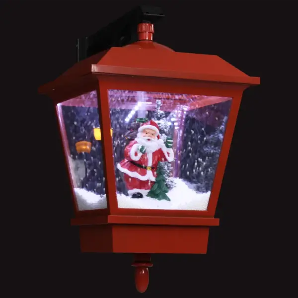 LED jõulu seinalamp lumesaju ja jõuluvanaga, punane-must, 40 x 27 x 45 cm – 6