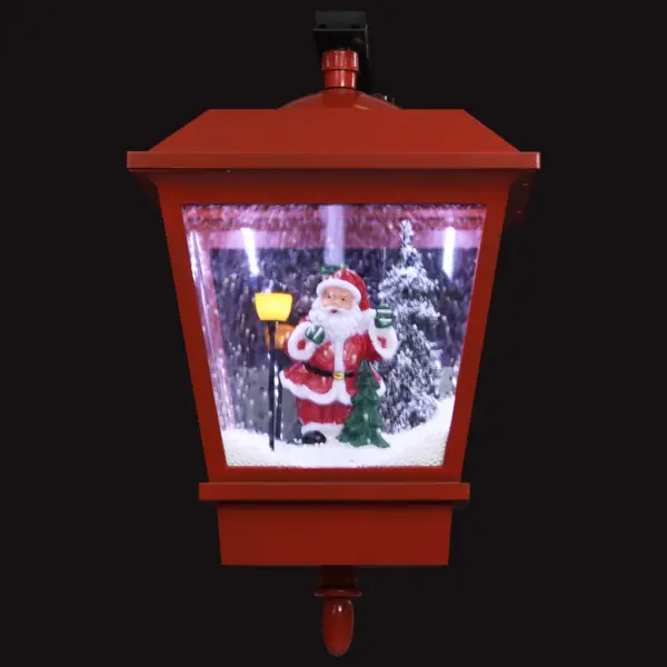 LED jõulu seinalamp lumesaju ja jõuluvanaga, punane-must, 40 x 27 x 45 cm – 7