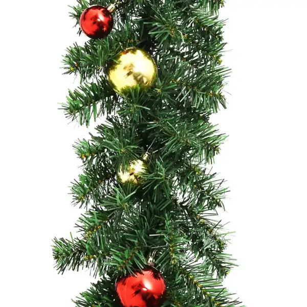 LED-tulede ja jõulukuulidega jõuluvanik, roheline, 10 m, 150 LED – 5
