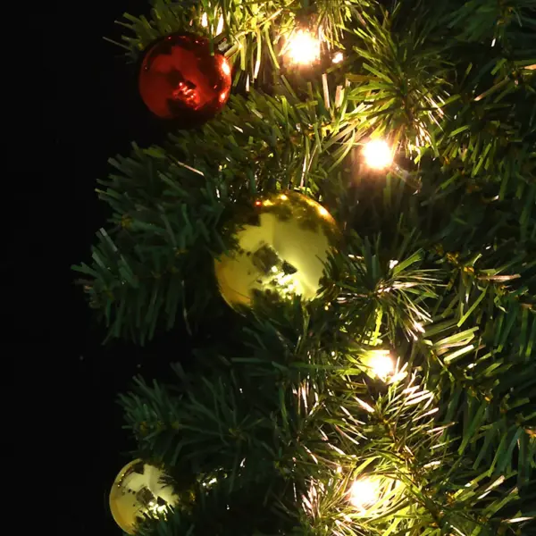 LED-tulede ja jõulukuulidega jõuluvanik, roheline, 10 m, 150 LED – 6