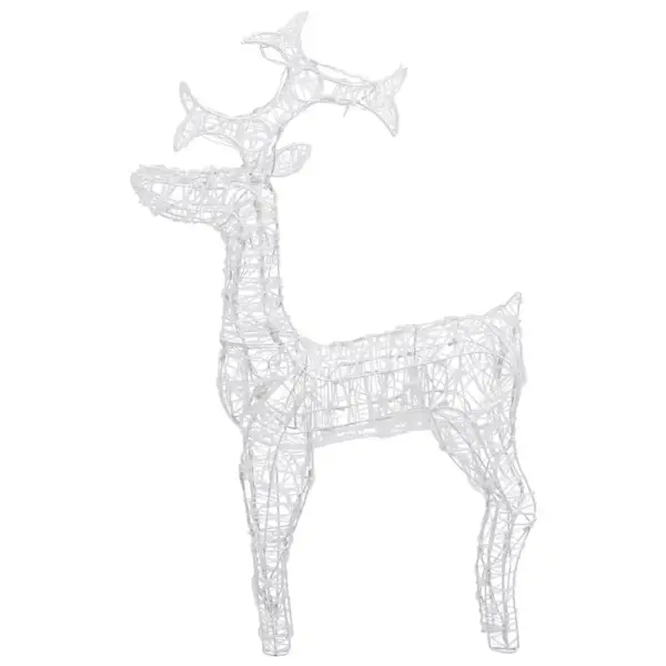 LED põhjapõder jõulukaunistus, külm valge, 90 LEDi, akrüül, 60 x 16 x 100 cm – 4