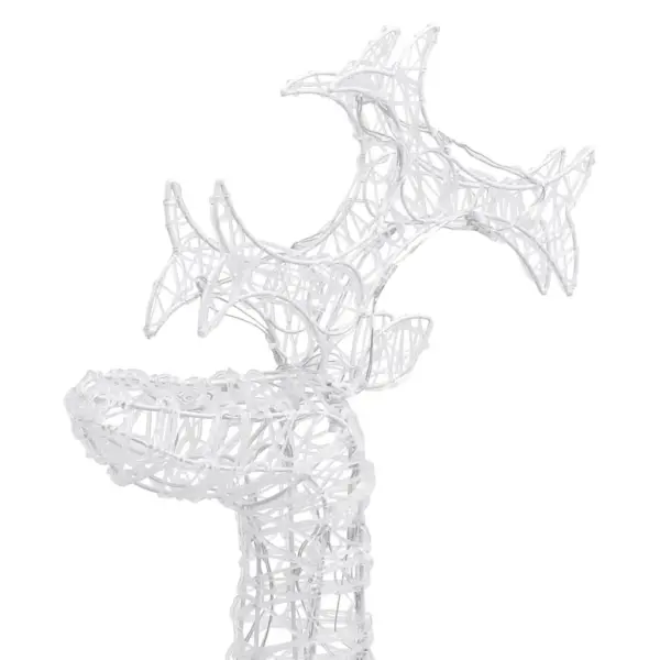 LED põhjapõder jõulukaunistus, külm valge, 90 LEDi, akrüül, 60 x 16 x 100 cm – 5