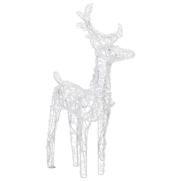 LED põhjapõdrad ja saan, jõulukaunistus, külm valge, 240 LEDi, 280 x 28 x 55 cm, akrüül ja teras – 4