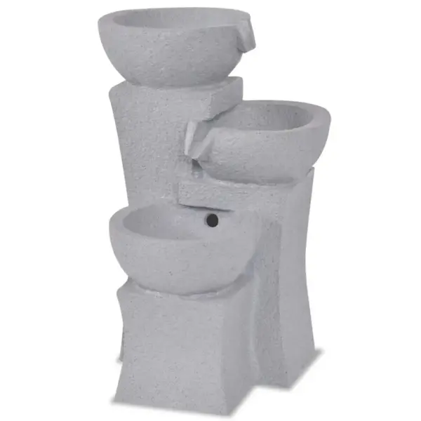 LED-toapurskkaev hallist polüvaigust, 27,2 x 27,8 x 39,5 cm – 3