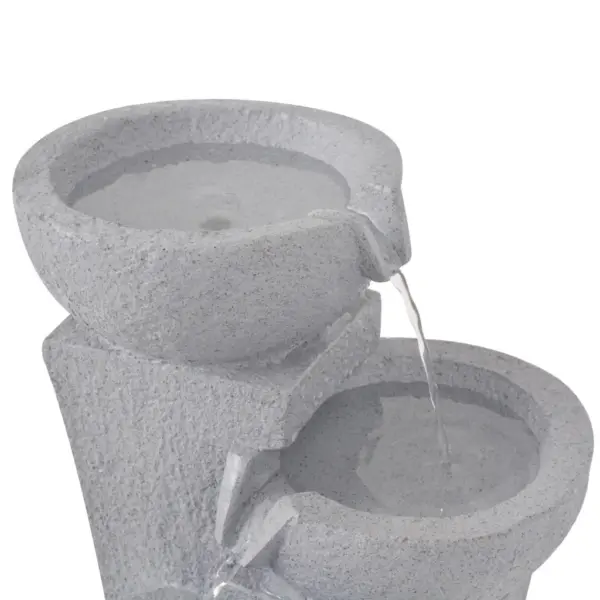 LED-toapurskkaev hallist polüvaigust, 27,2 x 27,8 x 39,5 cm – 4