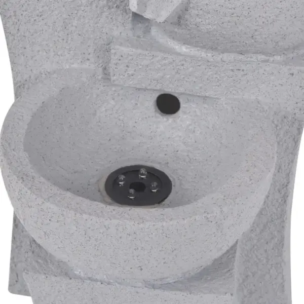 LED-toapurskkaev hallist polüvaigust, 27,2 x 27,8 x 39,5 cm – 5