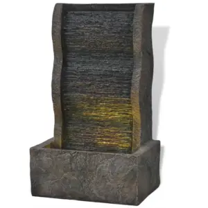 LED-tuledega sisepurskkaev tuppa, polüvaigust, tumehall, 28,5 x 20,5 x 49,5 cm