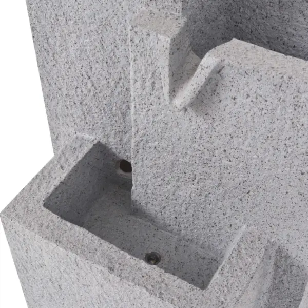 LED-valgustusega toapurskkaev, hall polüvaik, 22,5 x 18 x 40,6 cm – 6