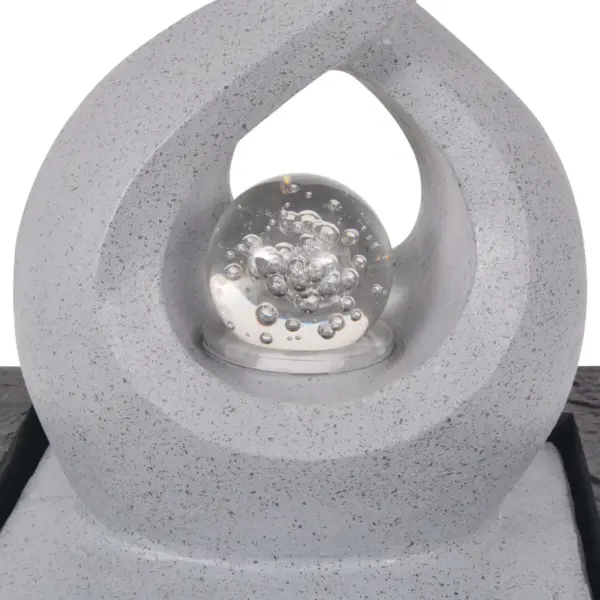 LED-valgustusega lauapurskkaev, polüvaik, must ja helehall, 21,5 x 19 x 28 cm – 4