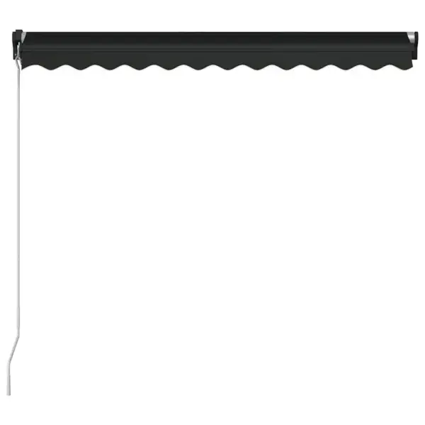 Käsitsi sissetõmmatav terrassivarikatus LED-valgustusega, 350 x 250 cm, antratsiithall – 5