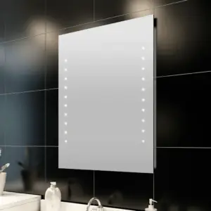 LED-valgustusega vannitoapeegel soe valgus 60 x 80 cm