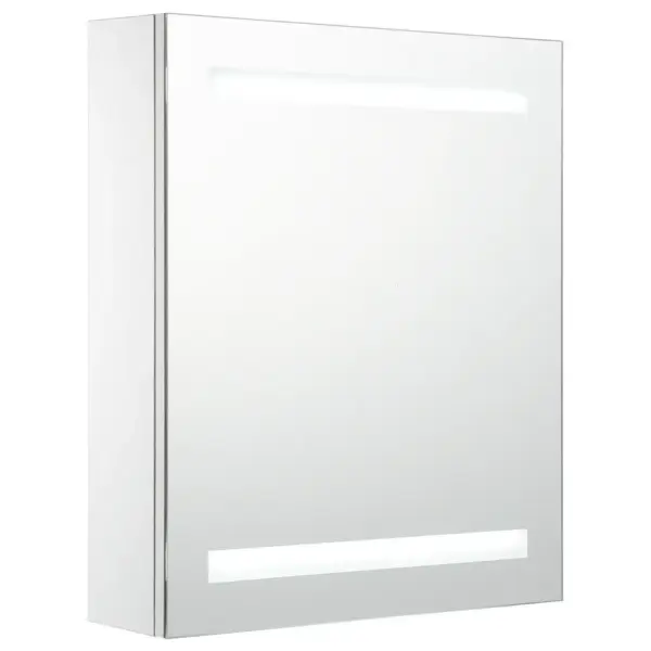 LED-valgustusega vannitoa peegelkapp 3 riiuliga, valge/hõbedane, 50 x 13,5 x 60 cm – 2