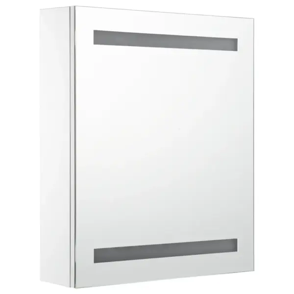 LED-valgustusega vannitoa peegelkapp 3 riiuliga, valge/hõbedane, 50 x 13,5 x 60 cm – 3