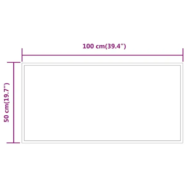 LED vannitoapeegel IP65 kaitsega, USB-liidesega, 100 x 50 cm – 5