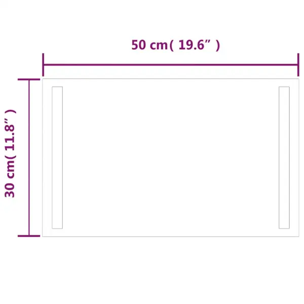 LED vannitoapeegel IP65 USB-toitega, 50 x 30 cm – 5