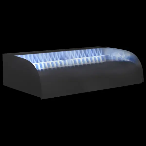LED-valgustusega roostevabast terasest veejuga tiigile ja basseinile, 60 x 34 x 14 cm – 5