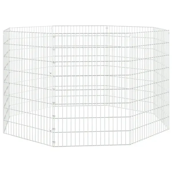 Lemmiklooma aedik 8 paneeli, tsingitud raud, hõbedane, 54 x 80 cm – 2