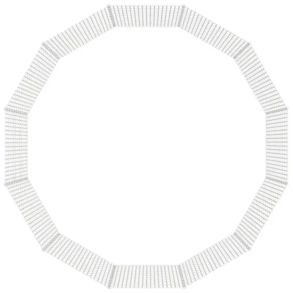 Lemmikloomade vabapidamise aedik, 12 paneeli, tsingitud raud, hõbedane, 54 x 100 cm – 7