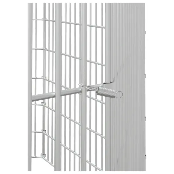 Lemmikloomade aedik 8 paneeli, tsingitud raud, hõbedane, iga paneel 54 x 60 cm – 6