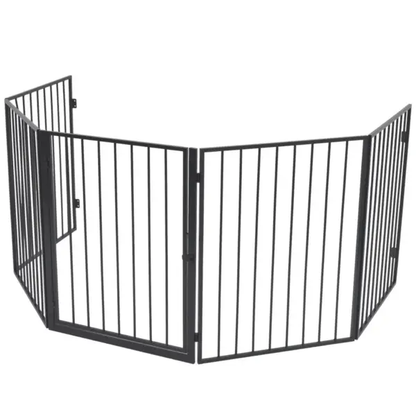 Lemmikloomade kaminapiire, terasest must, 123 x 123 x 76 cm – 2