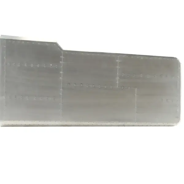 Lennukistiilis kirjutuslaud mangopuidu ja alumiiniumpaneelidega, messinguvärvi terasjalgadel, 120 x 60 x 76 cm – 4