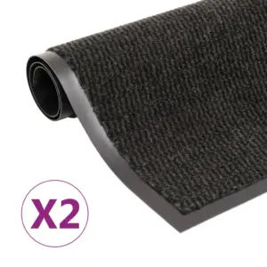 Libisemiskindlad uksematid 2 tk, mustad, 60 x 90 cm
