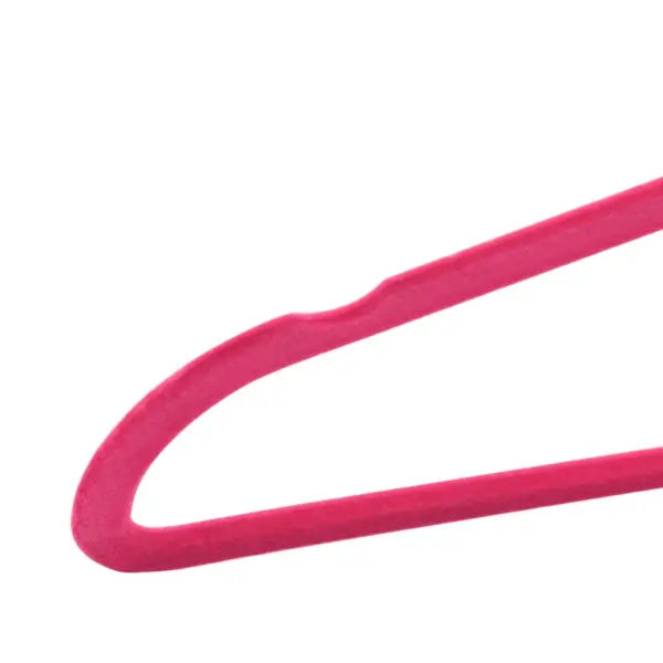 Libisemiskindlad sametpinnaga riidepuud, 100 tk, roosa, 44,5 cm – 6