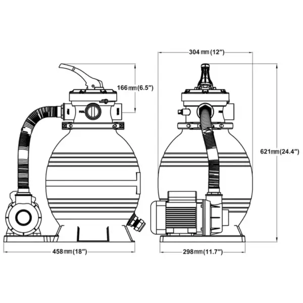 Liivafilterpumbad basseinile, komplekt 2 tk, 400 W, 11000 l/h, 30 cm filter – 6