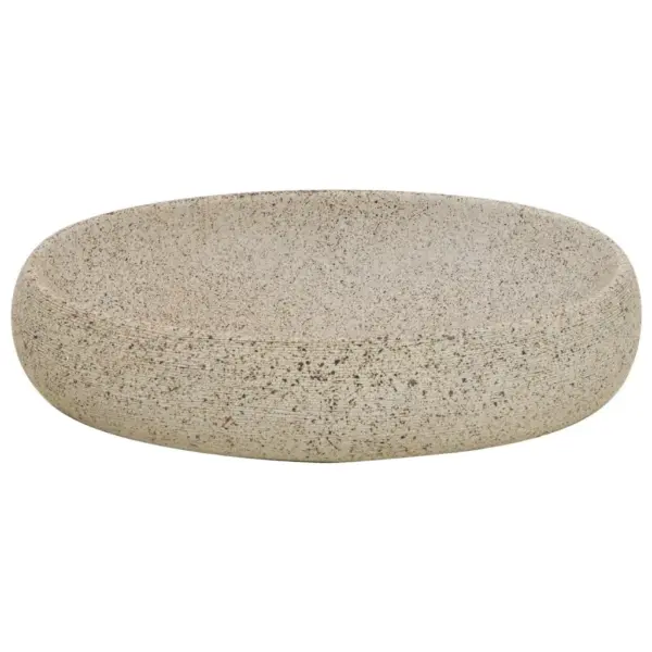 Tööpinnale paigaldatav ovaalne keraamiline valamu, liivakarva, 59 x 40 x 15 cm – 4