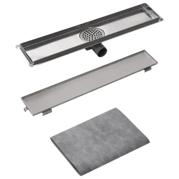 Lineaarne duširenn plaaditava kattega, roostevaba teras, 630 x 140 mm – 4