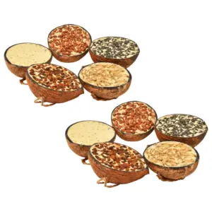 Linnutoit poolikutes kookospähklites, 5 eri täidist, 10 tk komplekt, 290 g
