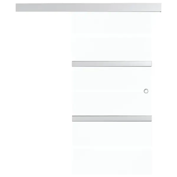 Liuguks ESG-klaasist ja alumiiniumsiiniga, hõbedane, 76 x 212 cm - 4