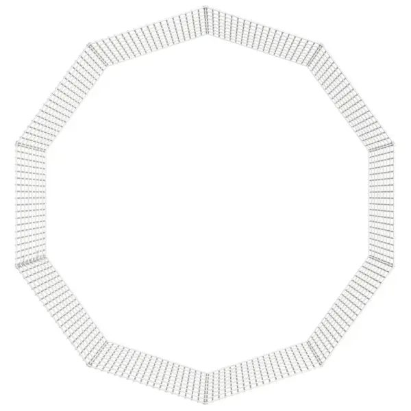 Loomaaedik väikeloomadele 10 paneeliga, tsingitud raud, hõbedane, paneel 54 x 80 cm – 7