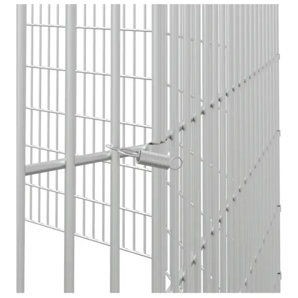 Tsingitud rauast loomaaedik 10 paneeliga, hõbedane, paneel 54 x 60 cm – 6