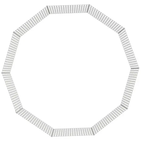 Tsingitud rauast loomaaedik 10 paneeliga, hõbedane, paneel 54 x 60 cm – 7