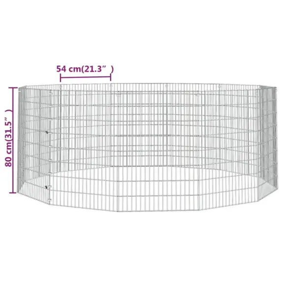 Loomaaedik 12 paneeli, tsingitud raud, hõbedane, iga paneel 54 x 80 cm – 8
