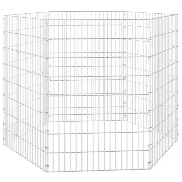 Loomade aedik 6 paneeli, tsingitud raud, hõbedane, paneel 54 x 80 cm – 2