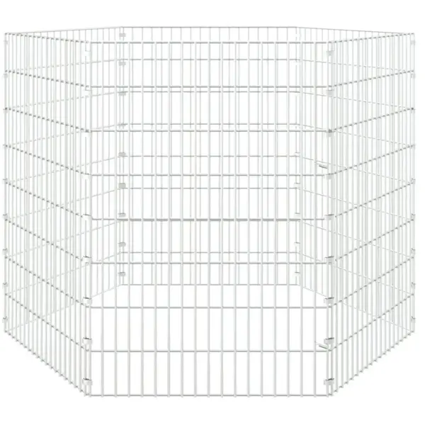 Loomade aedik 6 paneeli, tsingitud raud, hõbedane, paneel 54 x 80 cm – 4