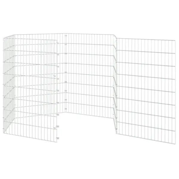 Loomade aedik 6 paneeli, tsingitud raud, hõbedane, paneel 54 x 80 cm – 5